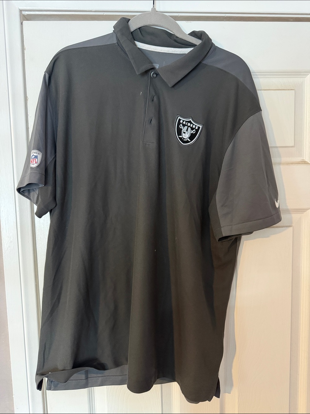 Men's Gray Raiders Polo Short Sleeve Performance Shirt